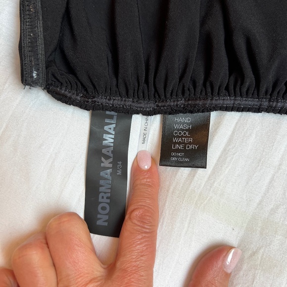 Norma Kamali Women's Side Drape Mini Skirt Black  Sz M - Picture 8 of 10